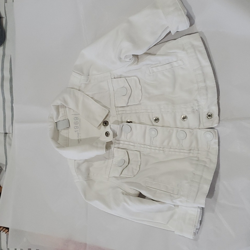 baby GAP white Jean jacket - 18-24 months